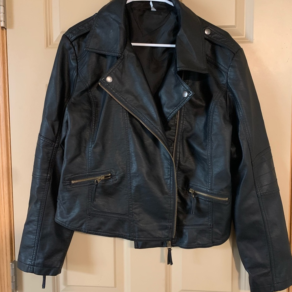 David’s Bridal “Just married” fo leather jacket